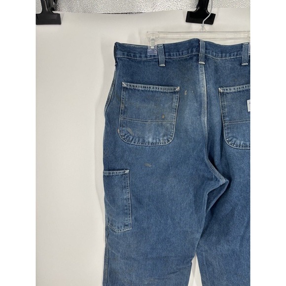 VTG Carhartt Jeans 38x32 382-83 Dungaree Fit Carpenter Work Pants Baggy Distress - Picture 5 of 7